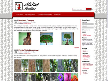Website Sample - Alikat Studios Page 1