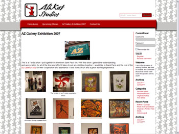 Website Sample - Alikat Studios Page 2