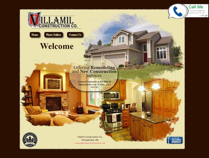 Website Sample - Villamil Construction Page1 Zoom