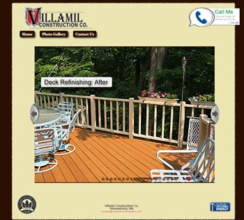 Website Sample - Villamil Construction Page2