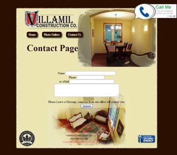 Website Sample - Villamil Construction Page3